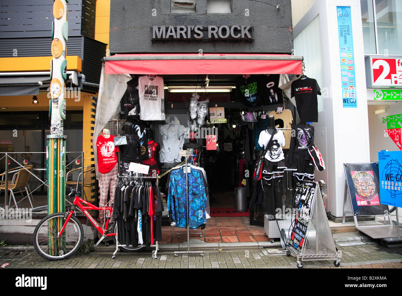 Trendy clothing shop on Takeshita Dori a pedestrianized street in Harajuku Tokyo Stock Photo