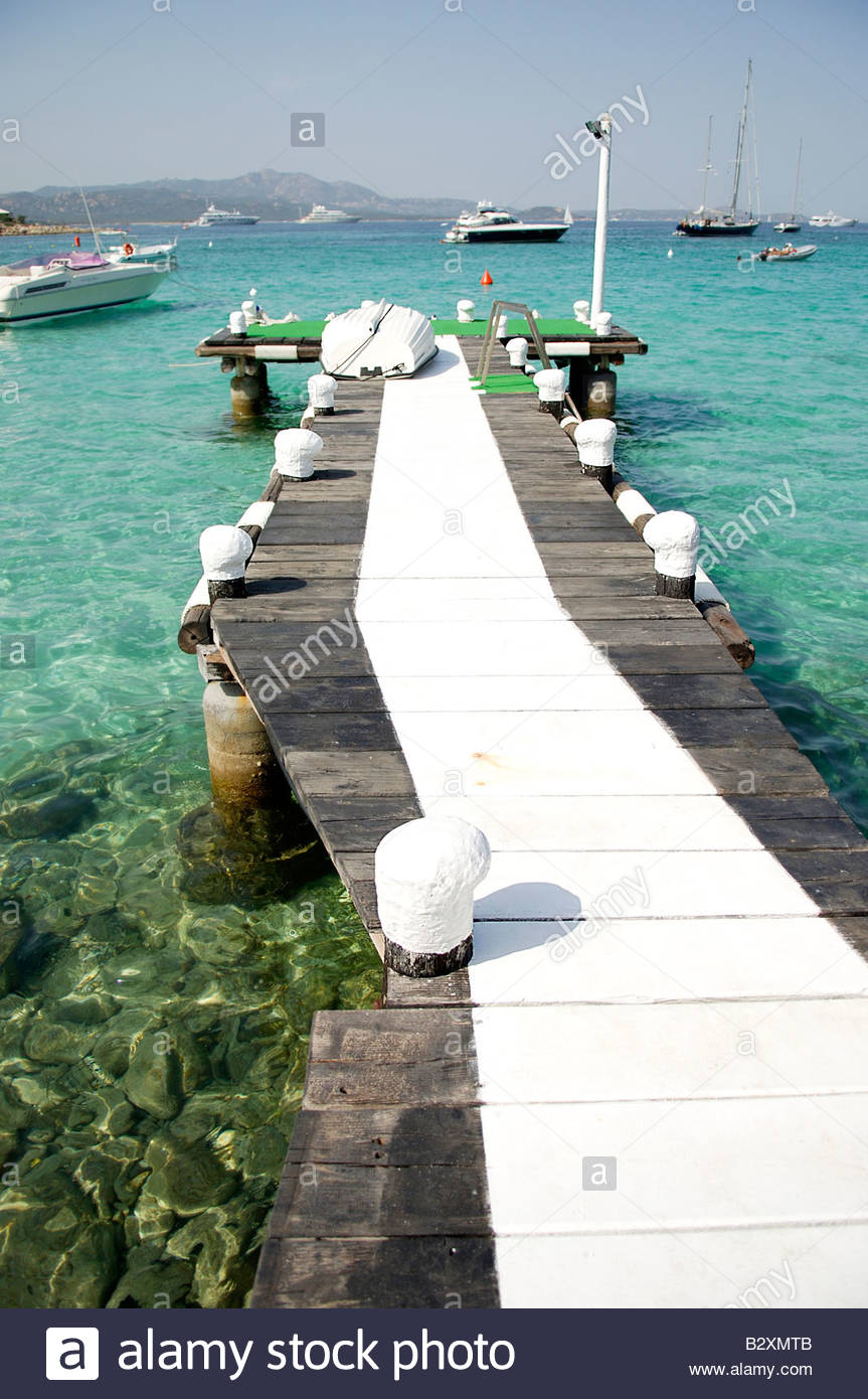 Europe Italy Sardegna Porto Rotondo Ira Beach Pier