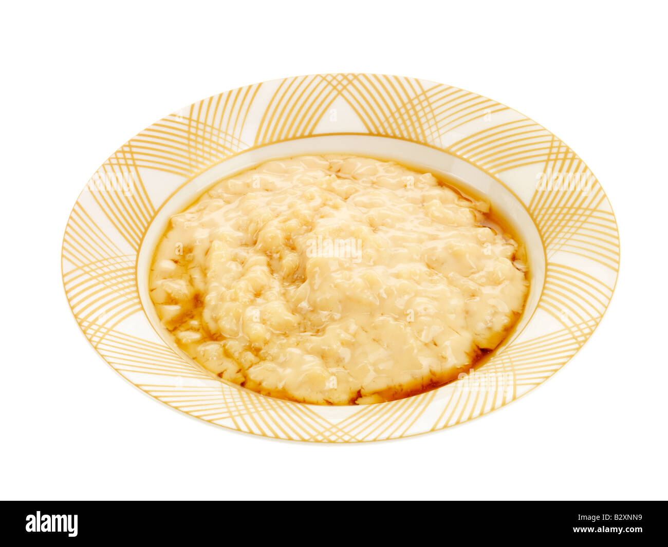 Rice Pudding with Maple Syrup Stock Photo Alamy