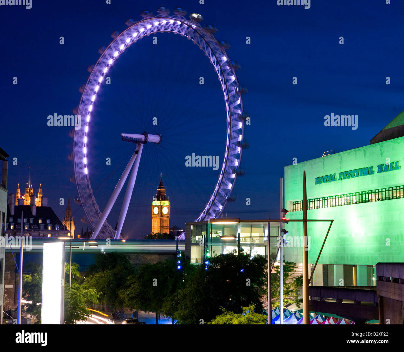 The London Eye In The Evening On The South Bank London UK Europe Stock ...