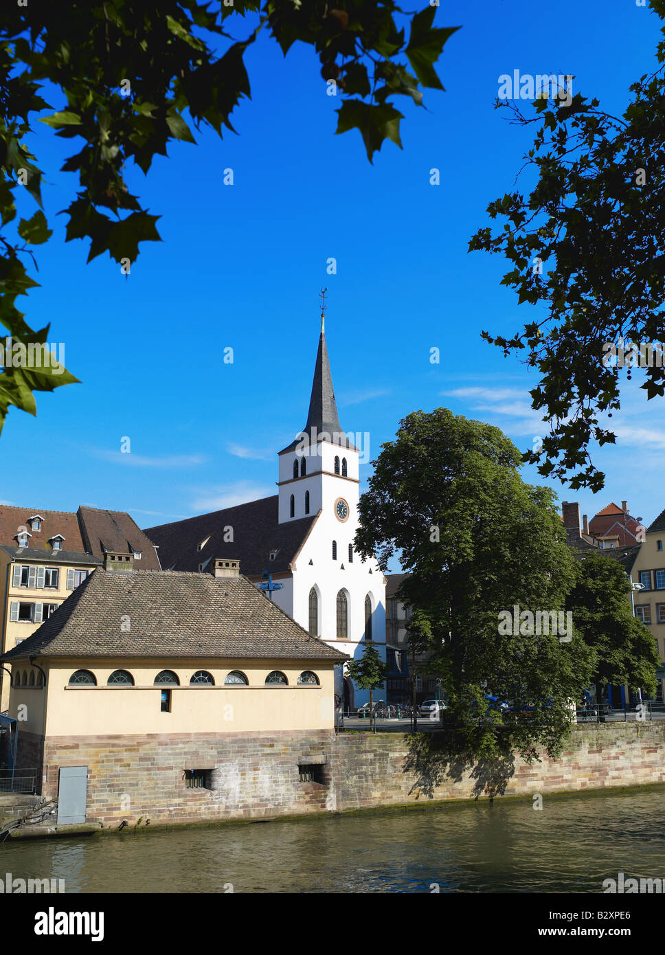 ST-GUILLAUME PROTESTANT CHURCH 14th Century STRASBOURG ALSACE FRANCE Stock Photo