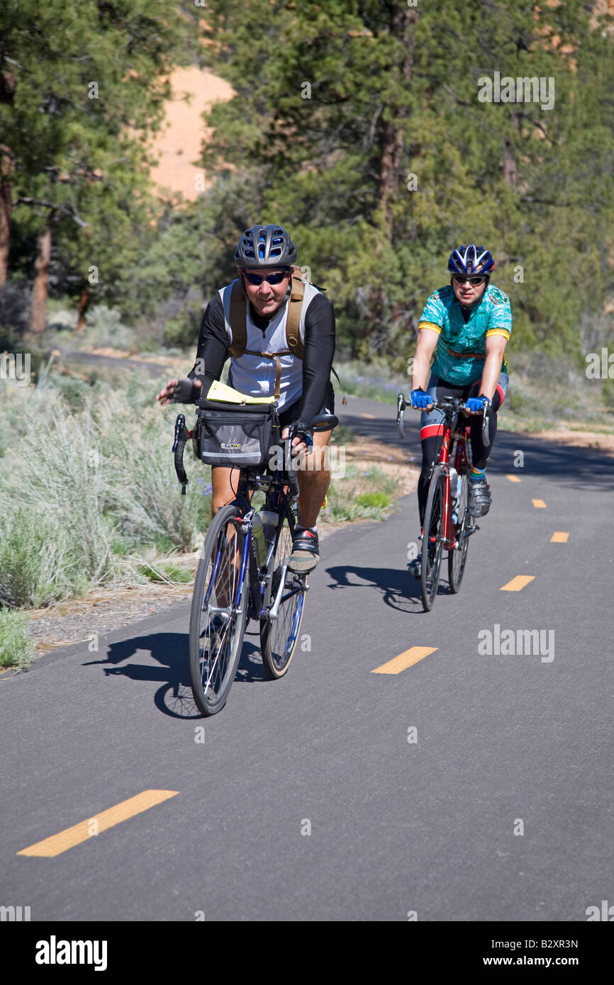 Cyclists in Bryce Canyon Stock Photo
