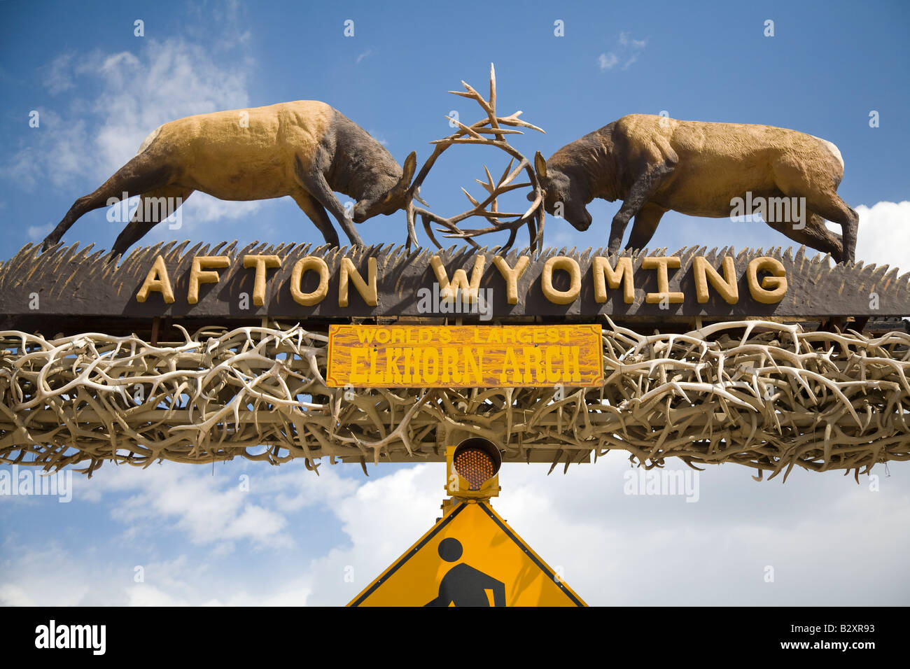 Elk horn Arch Afton Wyoming 2 Stock Photo Alamy