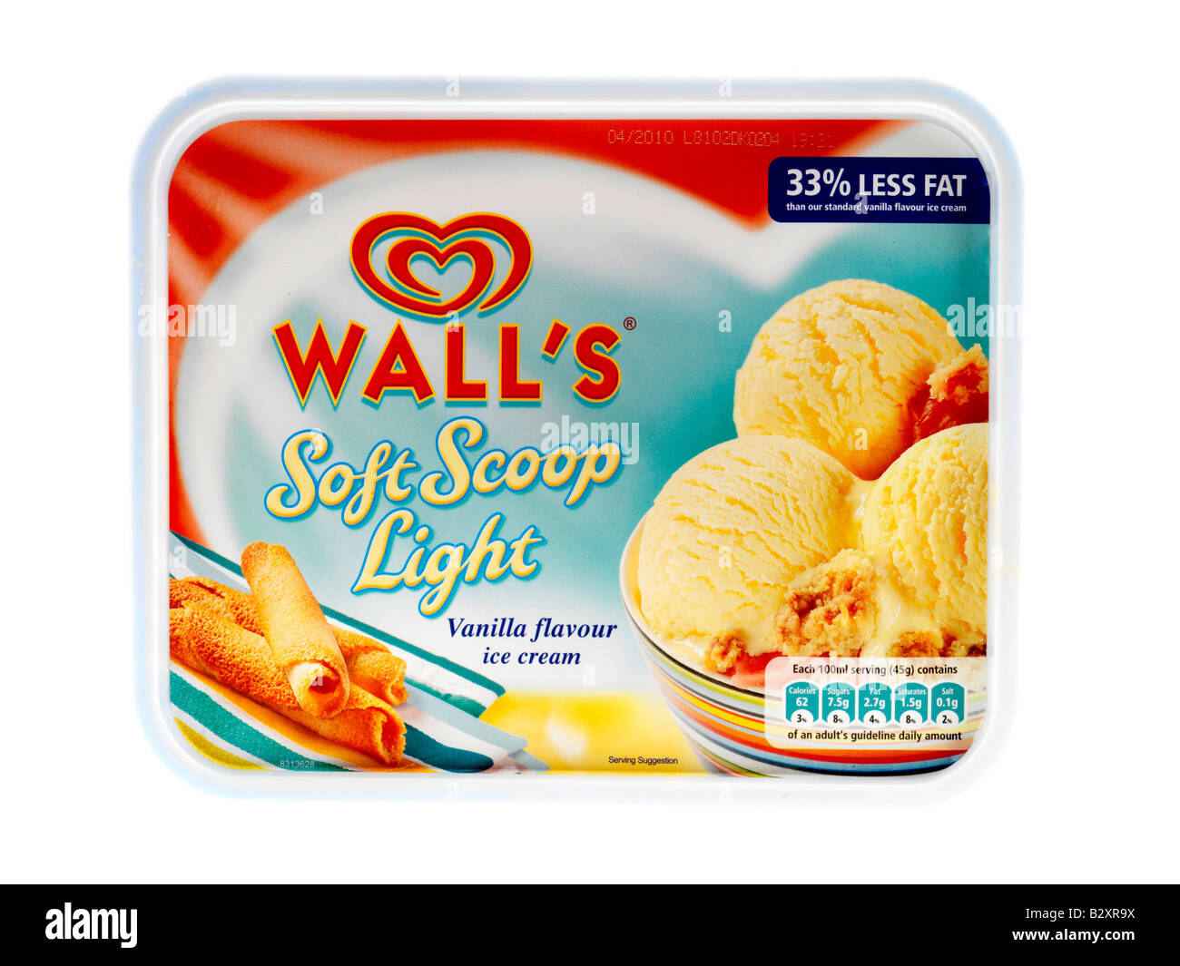 Walls Soft Scoop Vanilla Light Ice Cream Stock Photo Alamy