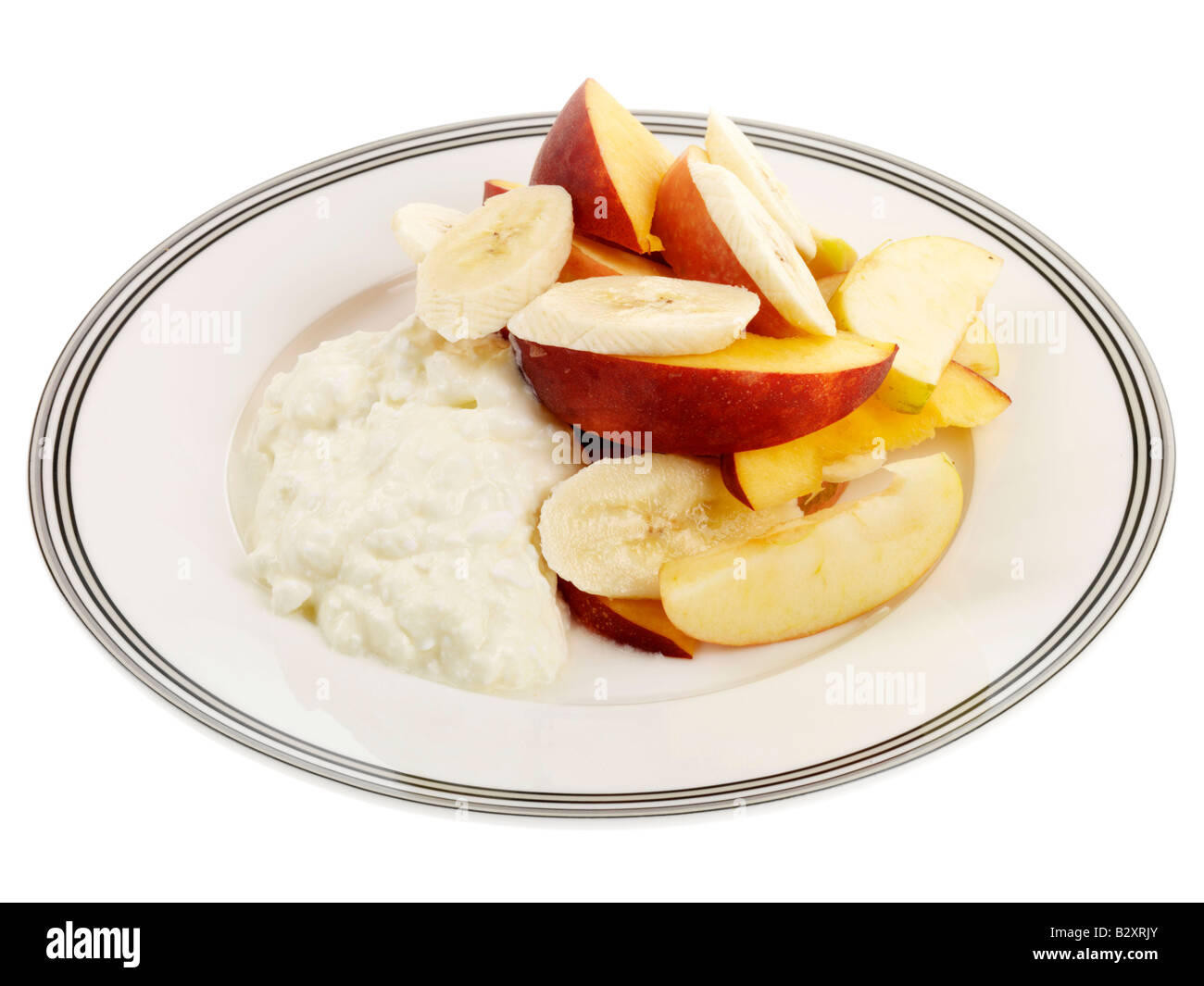 Fruit Salad and Cottage Cheese Stock Photo Alamy