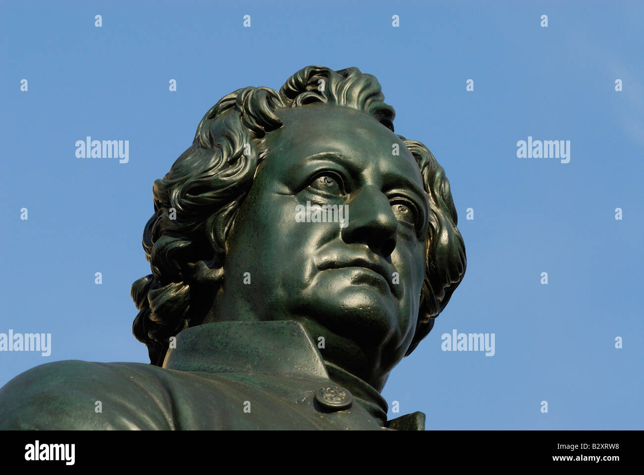 Statue of German poet Johann Wolfgang von Goethe, Weimar, Germany Stock ...