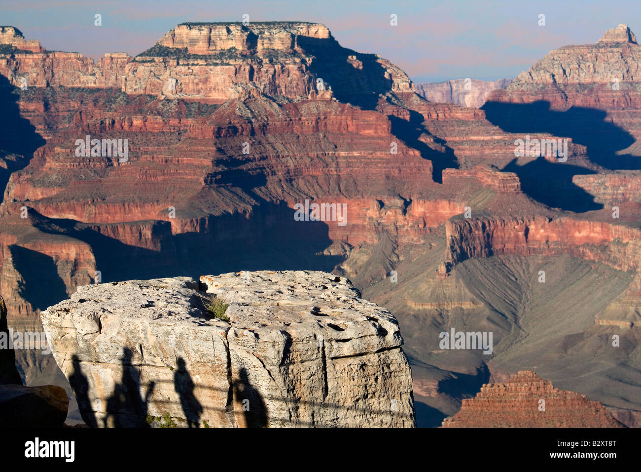 Shadows at Mather Point, Grand Canyon Stock Photo