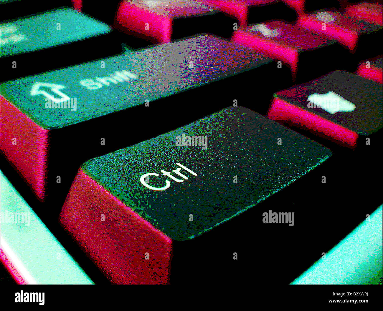 Photo Digital illustration of Control Key on computer keyboard Stock ...