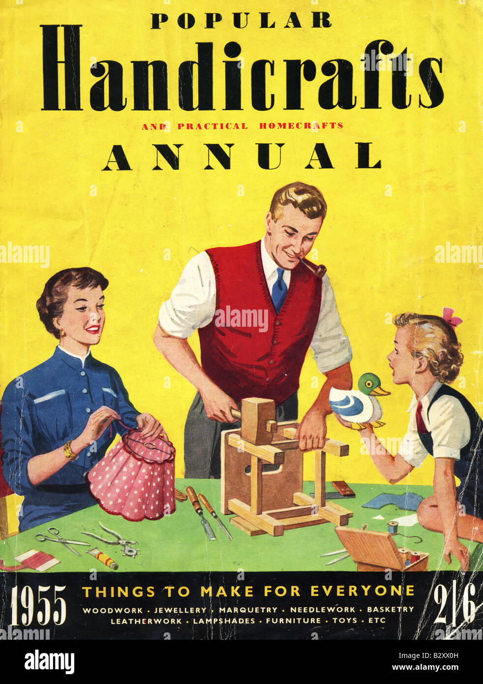 1950s Popular Handicrafts Annual 1955 FOR EDITORIAL USE ONLY Stock Photo
