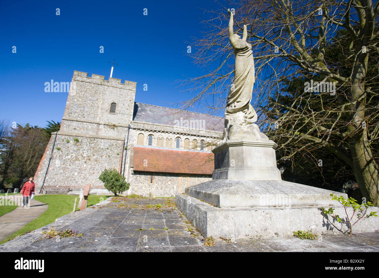 The Norman church at St Margaret s at Cliffe in Kent Stock Photo Alamy