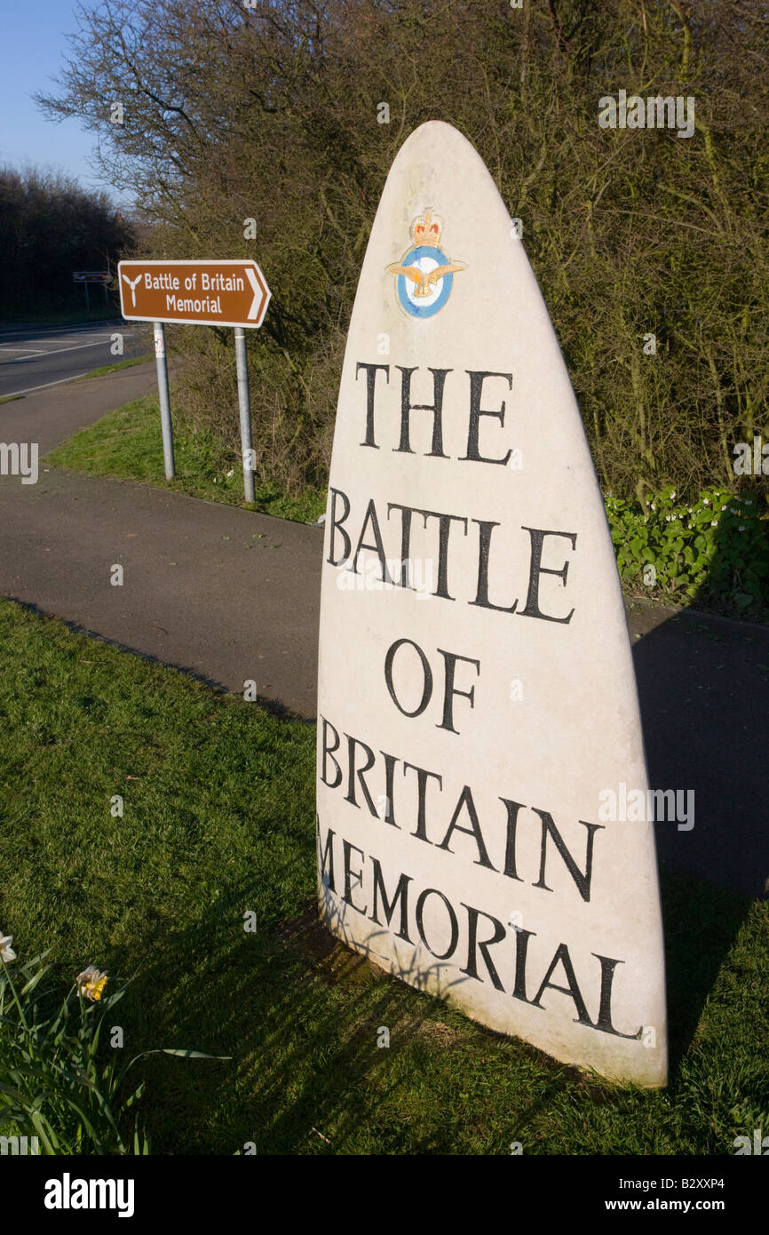 The Battle of Britain memorial at Capel Le Ferne in Kent Stock Photo