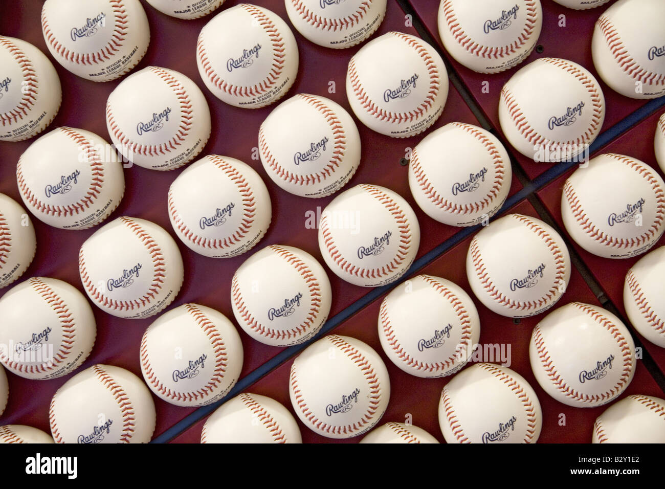 A pattern of Rawlings Major League Baseballs at Citizens Bank Park