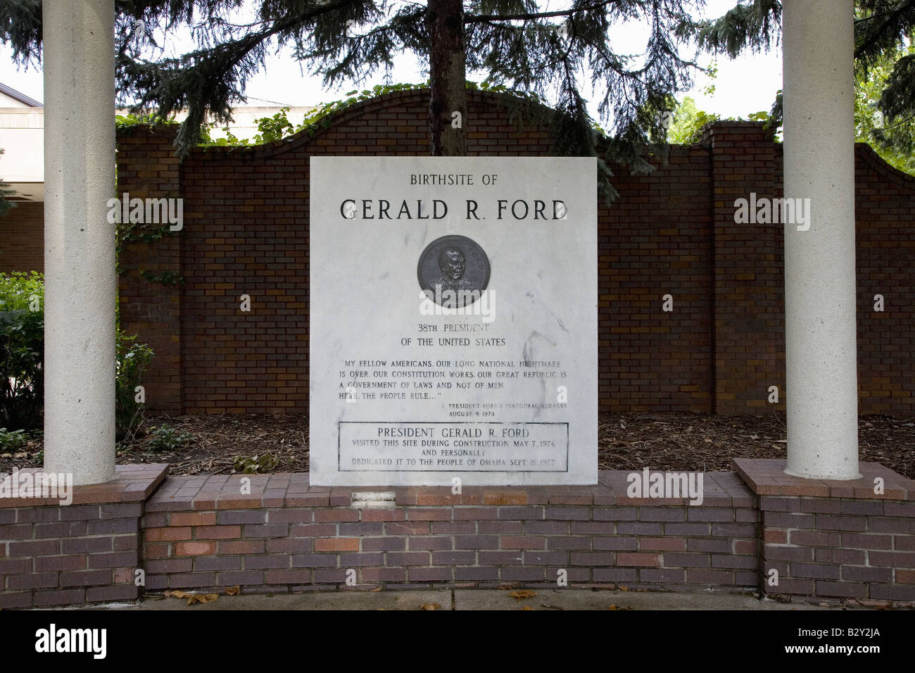 Ford Birthsite & Gardens, the official birthplace of former-President Gerald Ford, Omaha, Nebraska Stock Photo