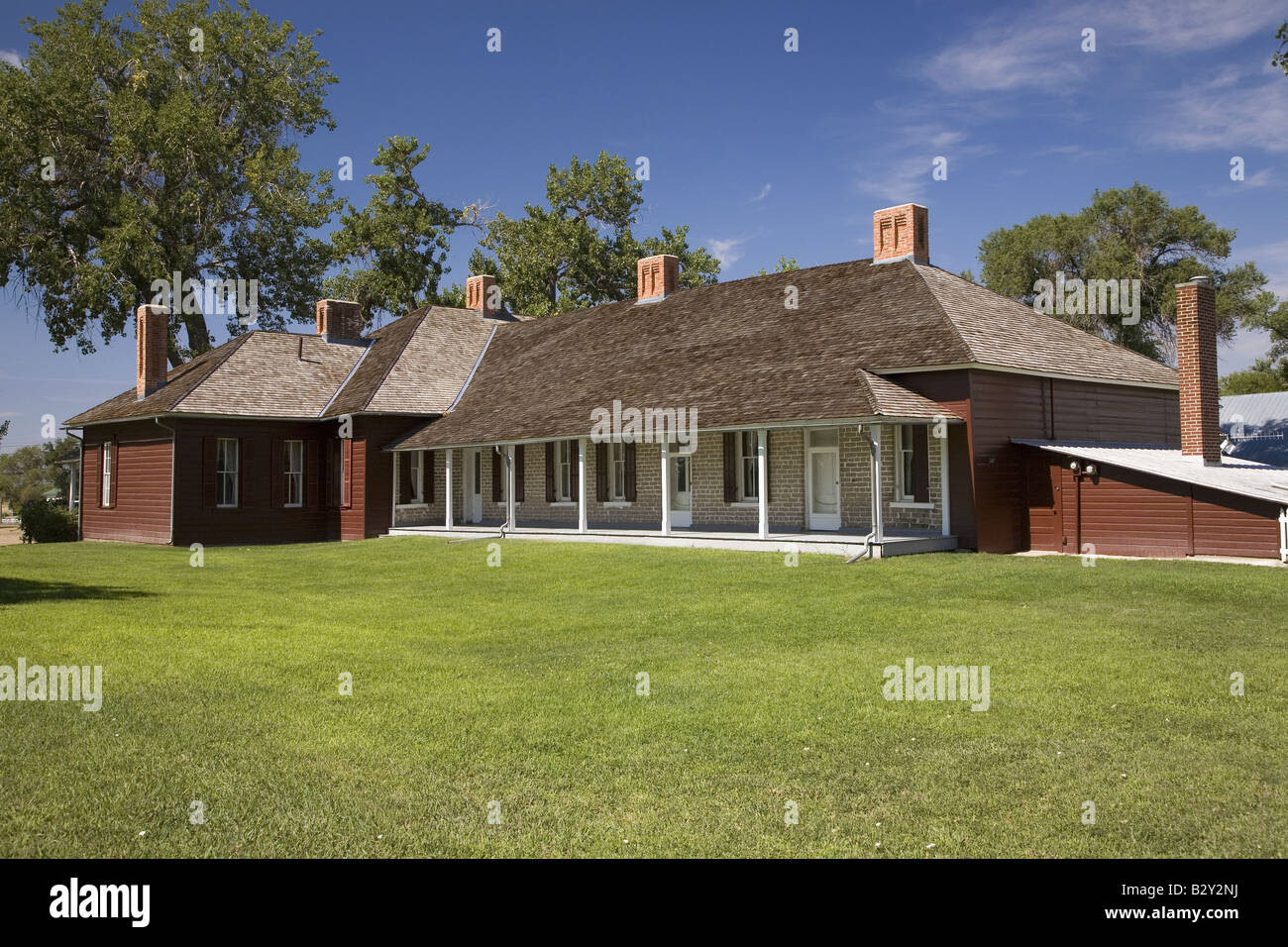 Historic ranch house at Fort Robinson, North western Nebraska Stock Photo
