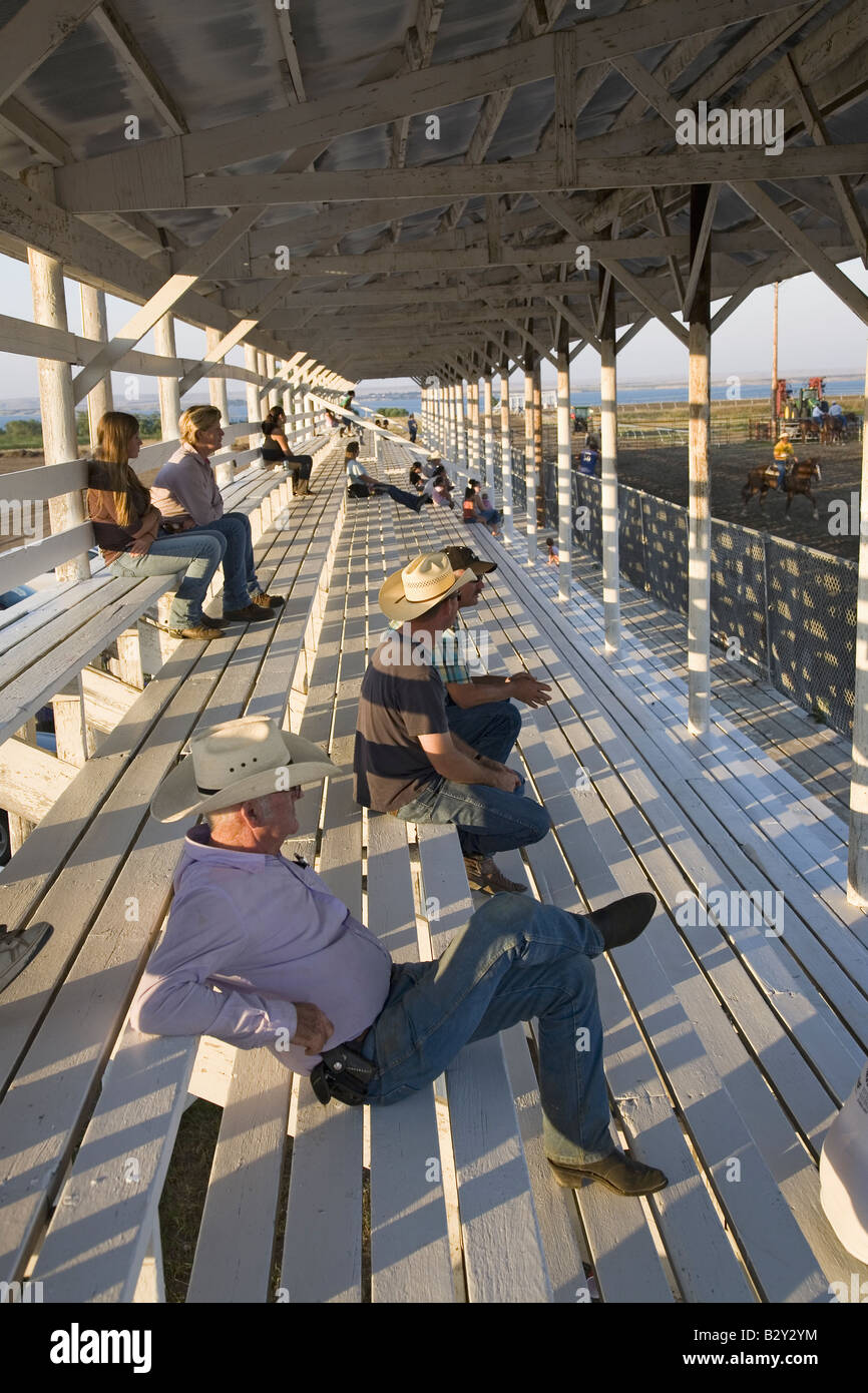 Rodeo watcher at PRCA Rodeo at Lower Brule, Lyman County, Lower Brule
