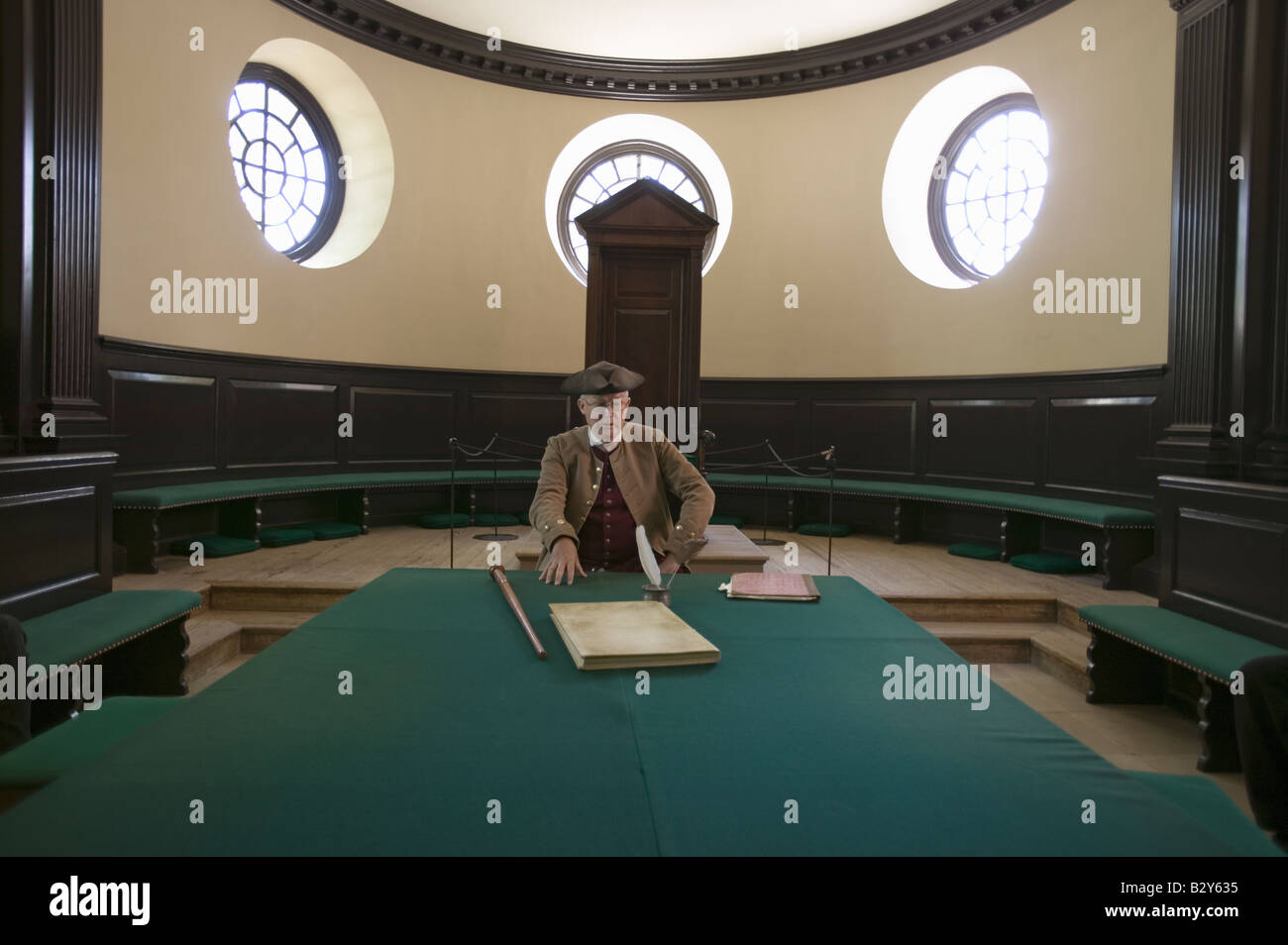 Speaker's Chair in Capitol Building of Colonial Williamsburg, Virginia
