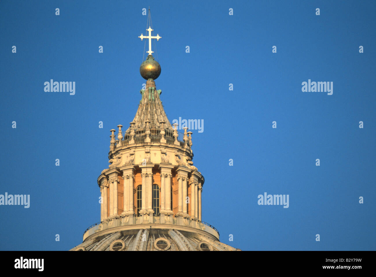Cupola atop the dome of St Peter's Basilica in the Vatican City Rome