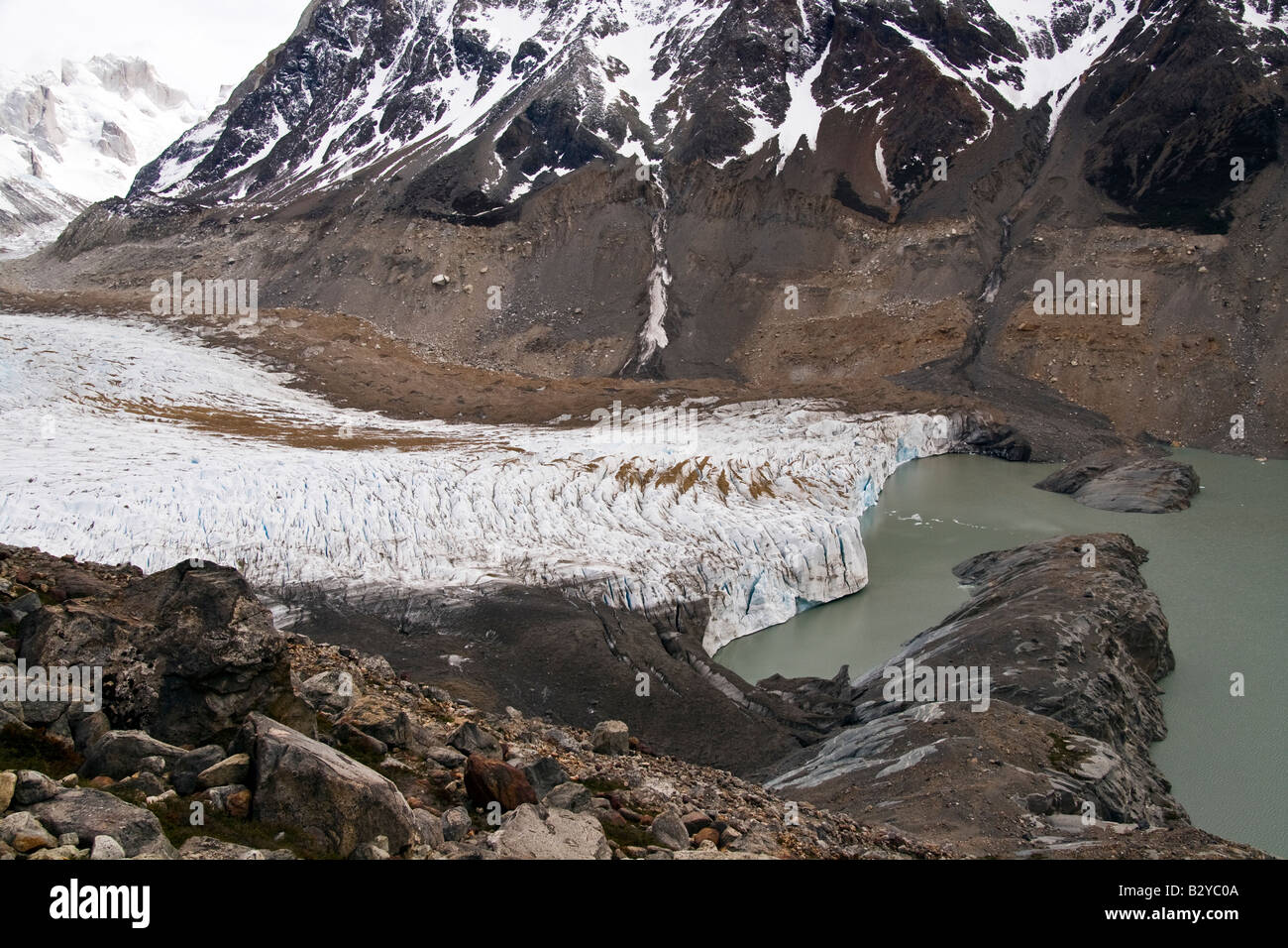 Receeding glacier Stock Photo