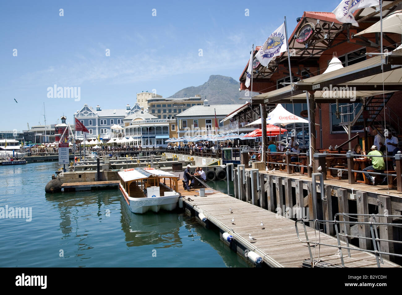 Cape Town Waterfront Quay Four restaurant and jetty Stock Photo Alamy