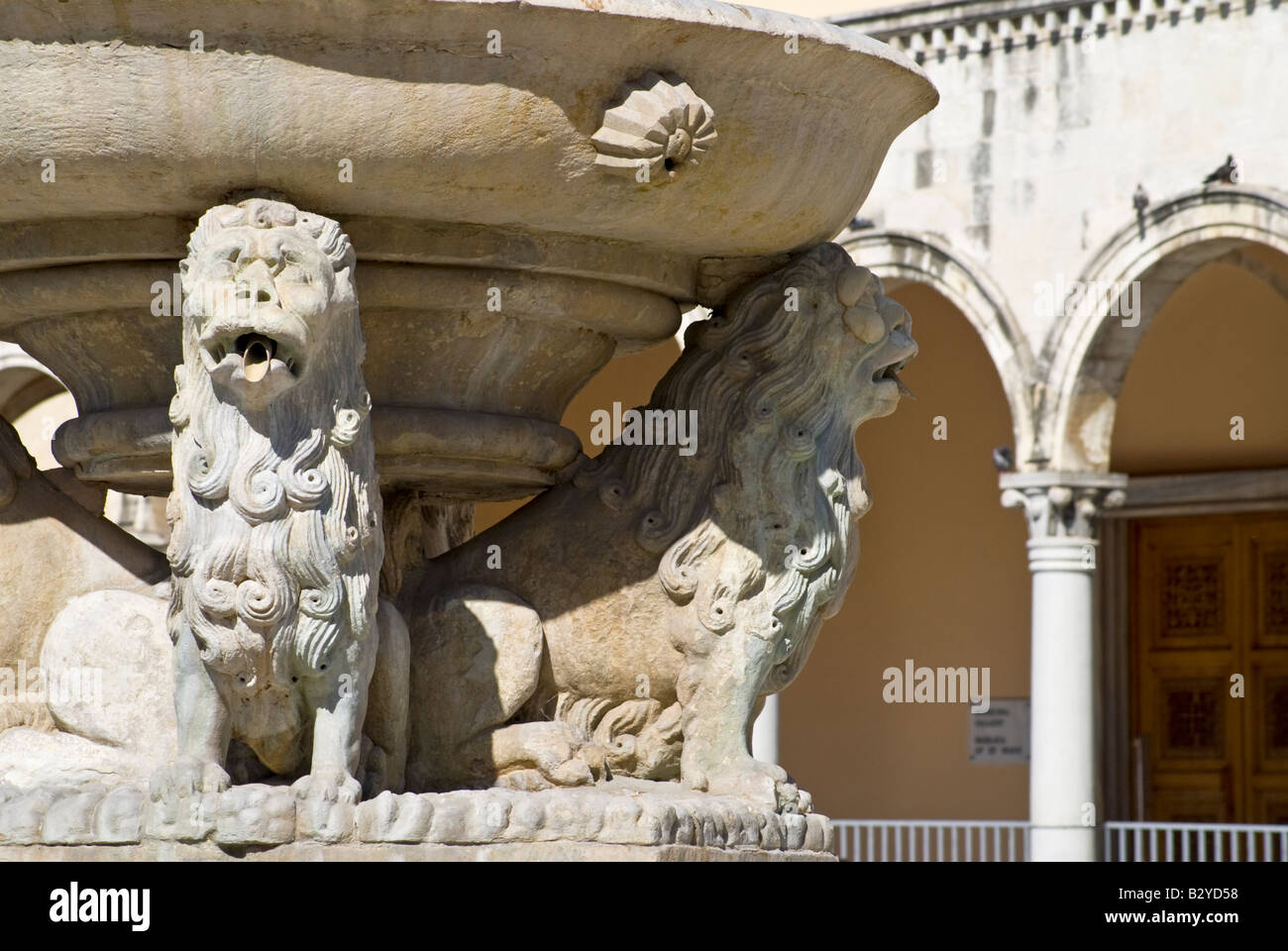 Heraklion, Iraklio, Crete, Greece. Morosini Fountain (1628) in Plateia Venezelou. Stock Photo