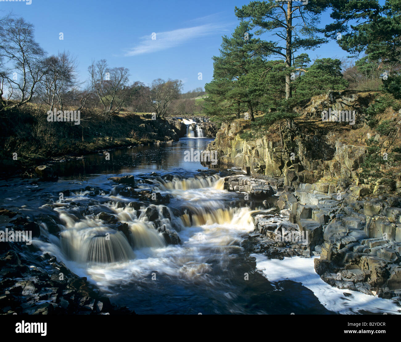 Low Force waterfall Teesdale Stock Photo
