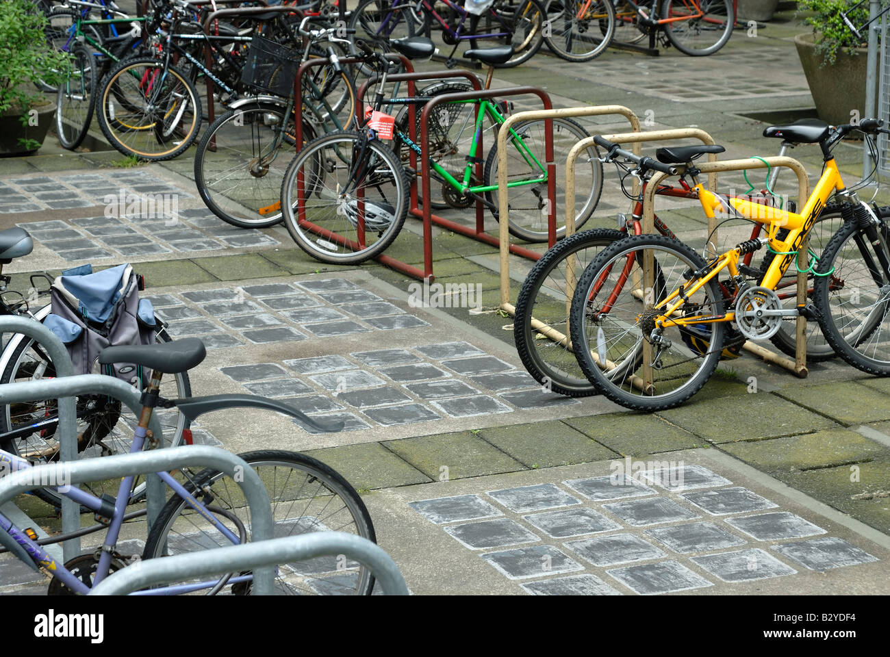 Bicycle Park, Imperial College, London Stock Photo