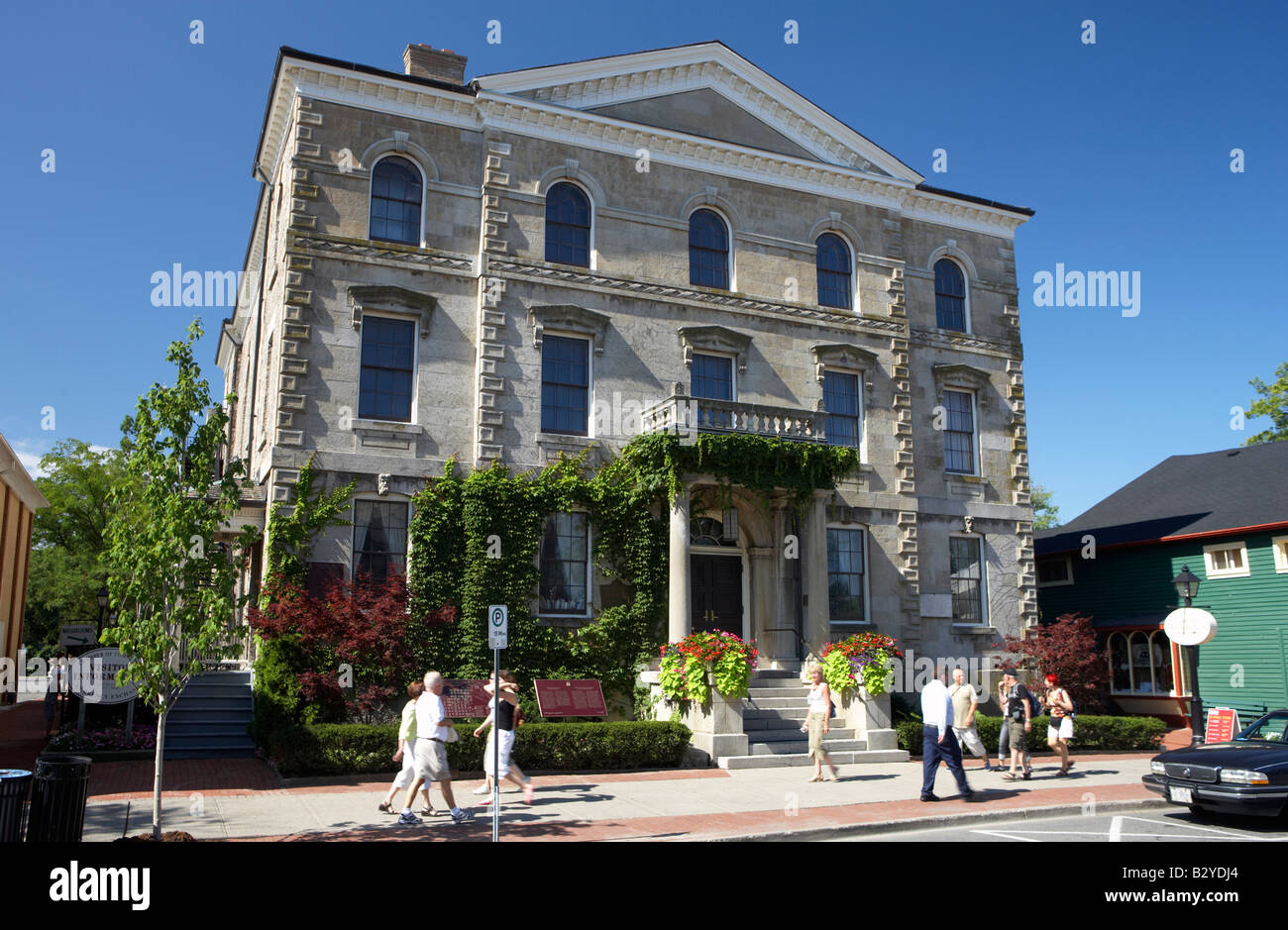 Old Courthouse on the Queen Street, Niagara-on-the-Lake, Canada Stock Photo