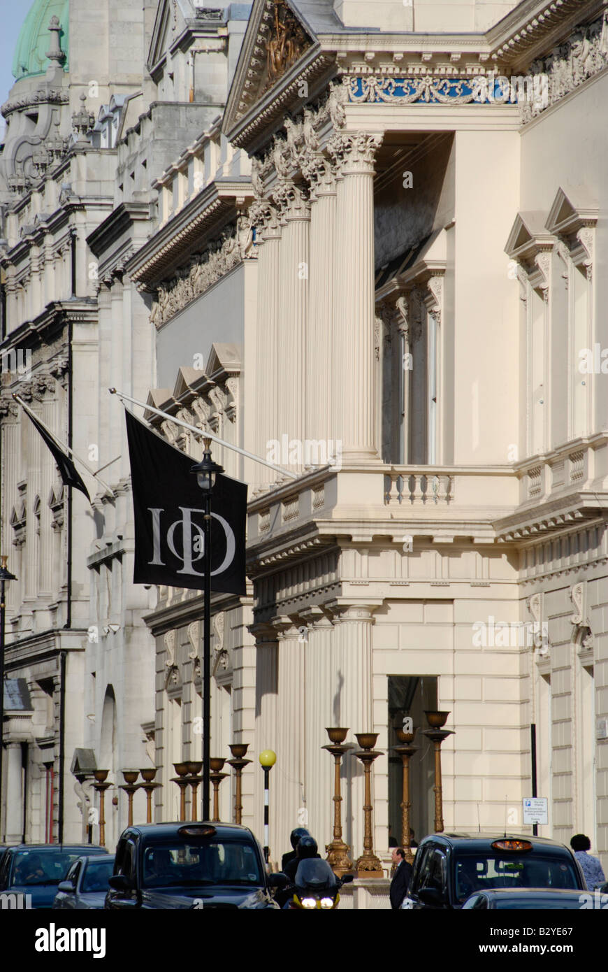 Grand architecture of Pall Mall showing the Institute of Directors London England Stock Photo
