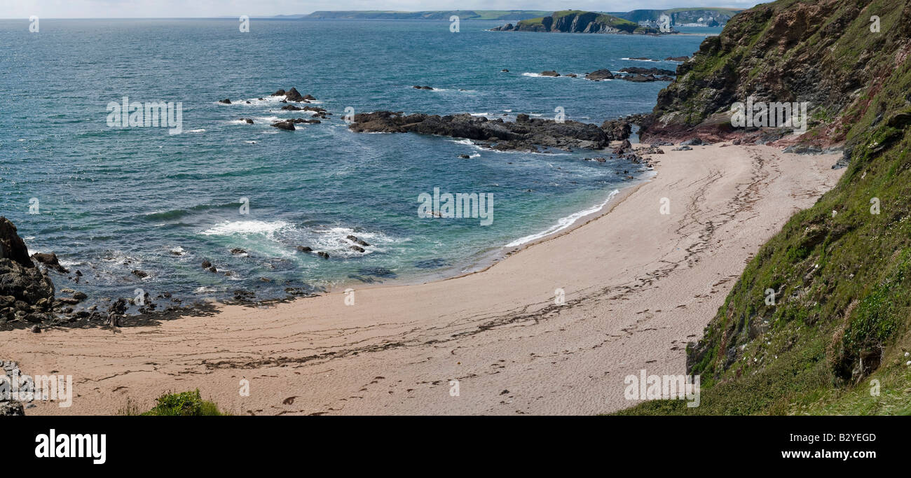 views of the devon coast from bantham to thurlestone the south hams from the south west devon footpath Stock Photo