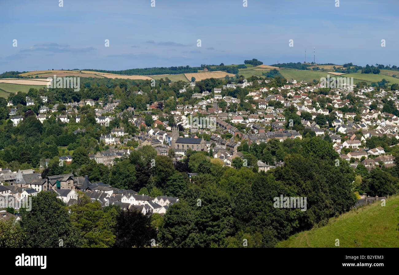 a view over the town of totnes the south hams devon england uk Stock Photo