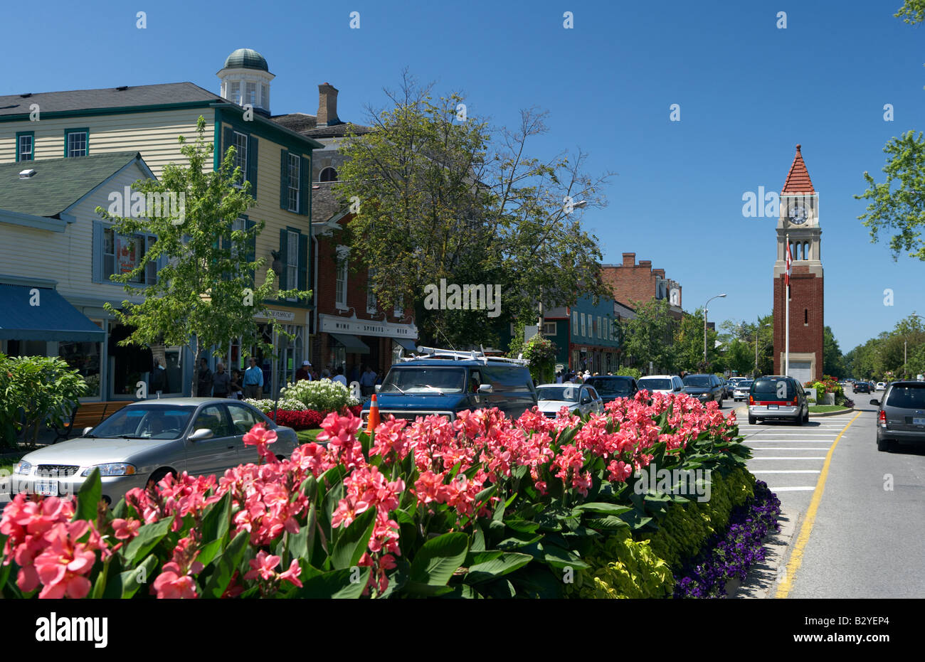 The Queen Street in city centre of Niagara-on-the-Lake, Canada Stock Photo