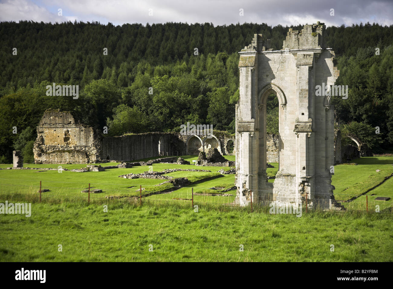 The ruins of Kirkham Priory an Augustininan abbey at Whitwell on the