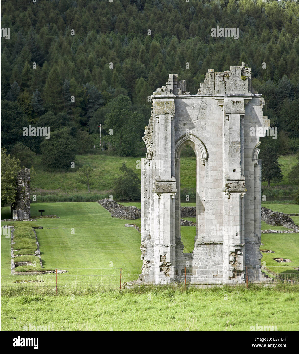 The ruins of Kirkham Priory an Augustininan abbey at Whitwell on the
