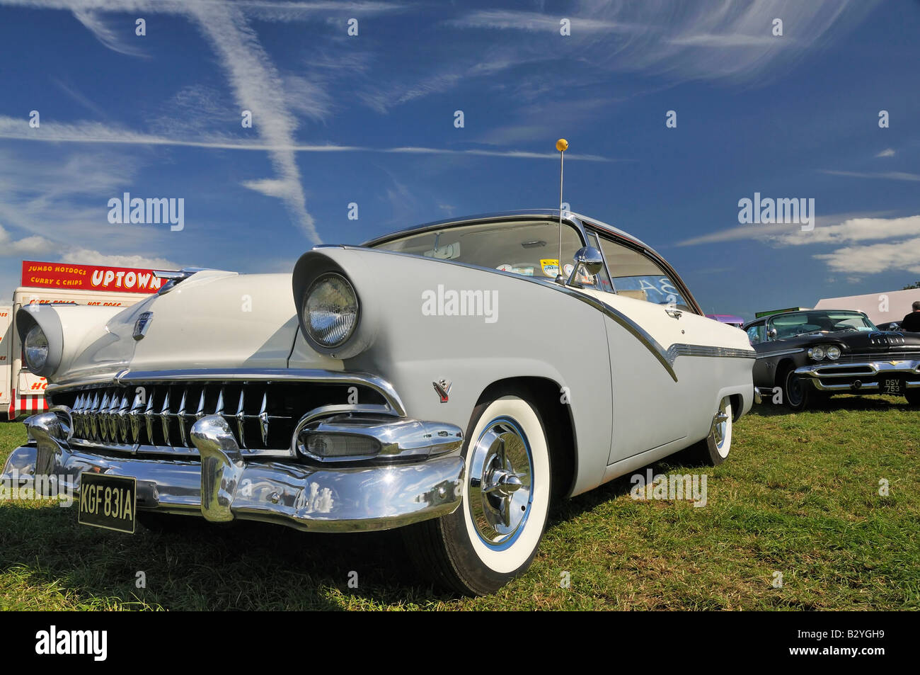 1956 Ford V8 and Desoto American Cars Stock Photo