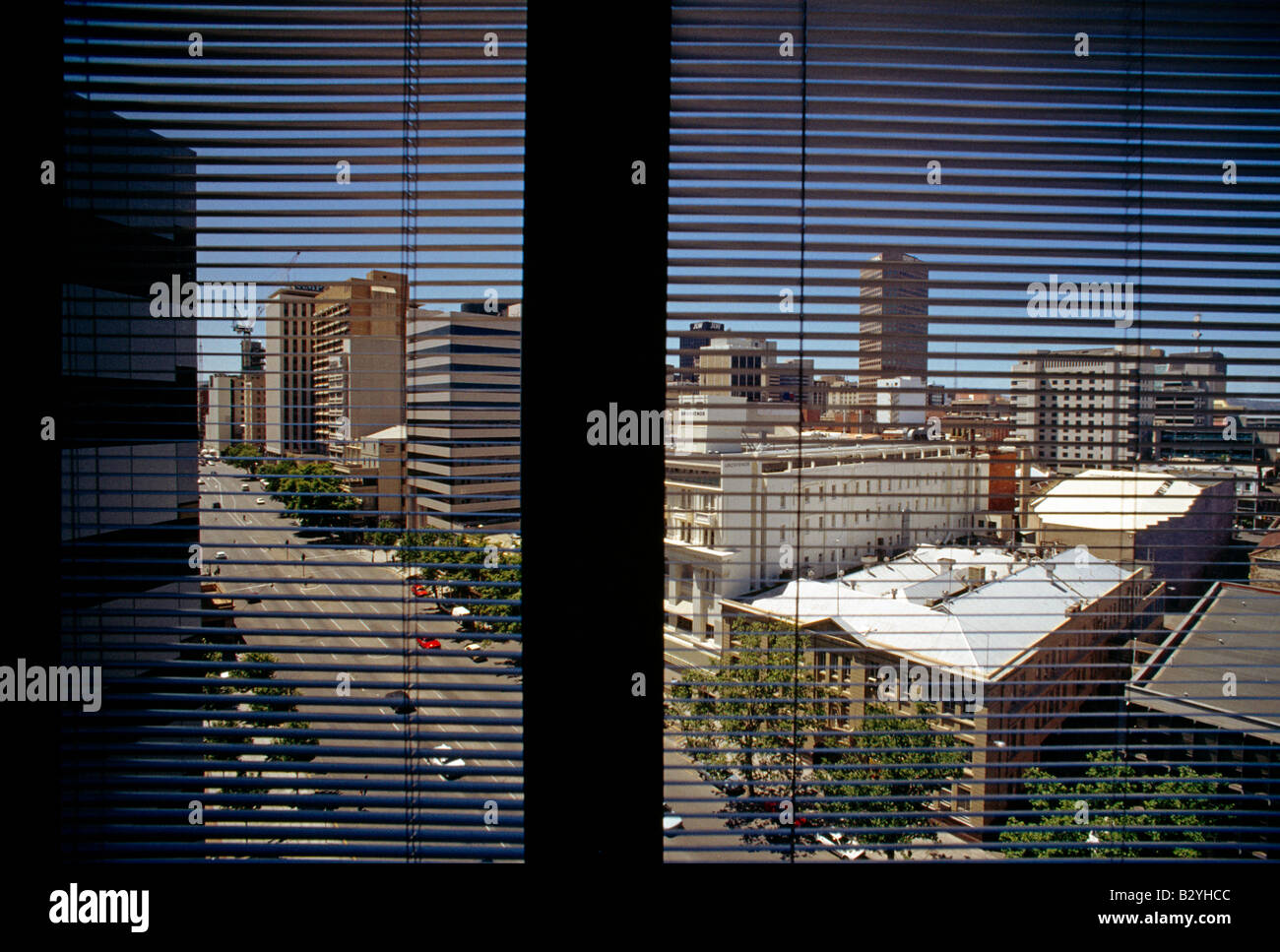 Adelaide South Australia View Through Office Window Stock Photo Alamy