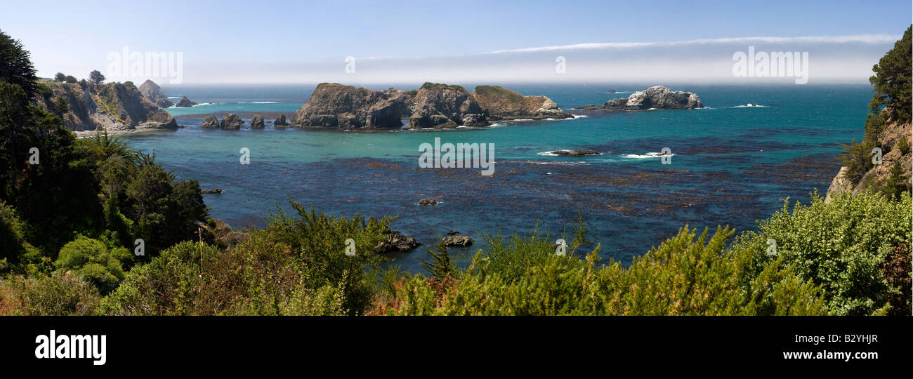 Pamorama of California coast, Elk California Stock Photo