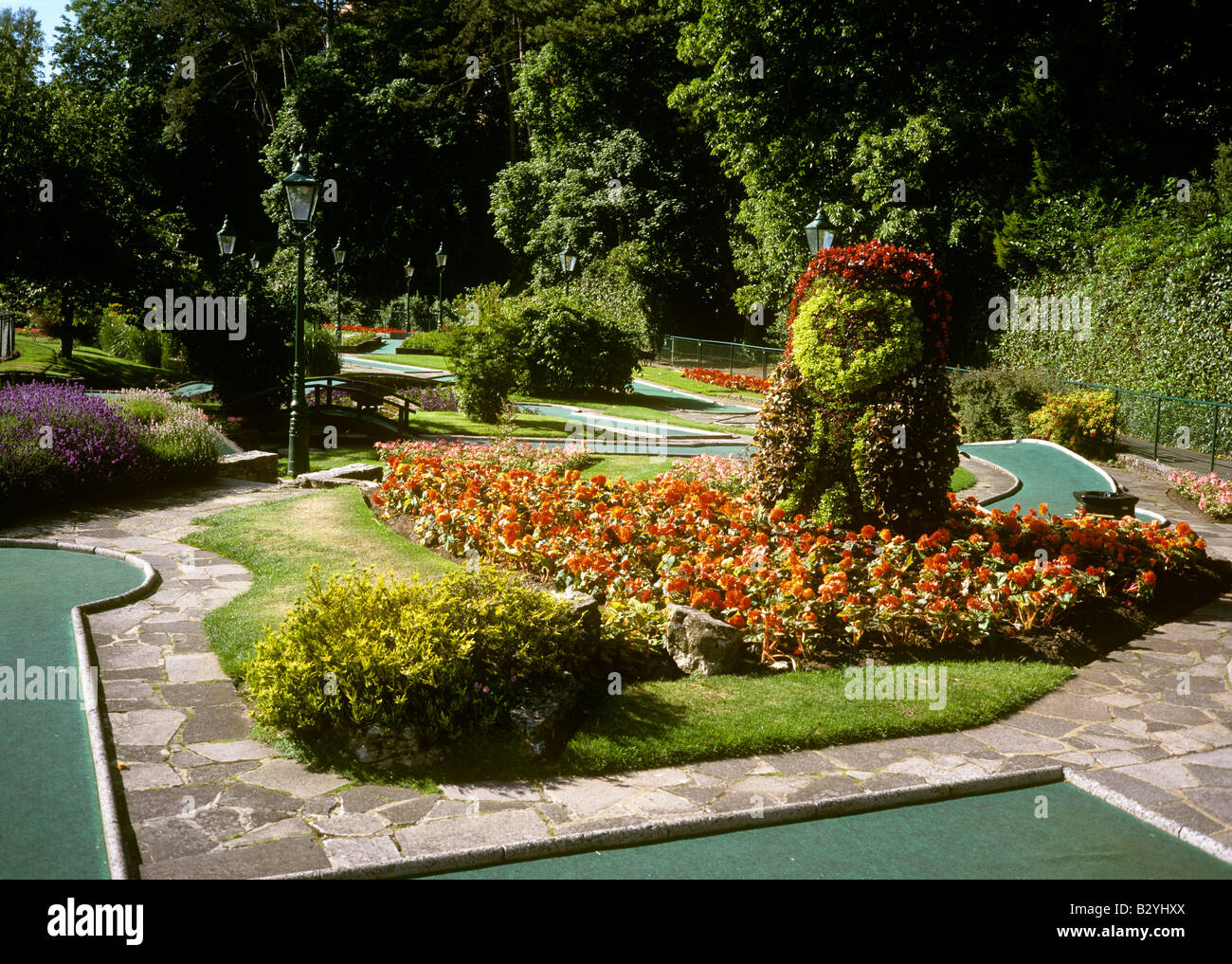 UK England Dorset Bournemouth Boscombe Park floral display on crazy ...