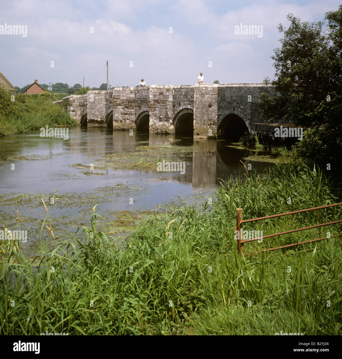 UK England Dorset Wool bridge over River Frome Stock Photo Alamy