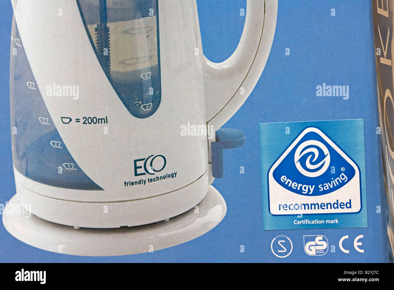 Energy saving logo eco kettle save energy water and time UK