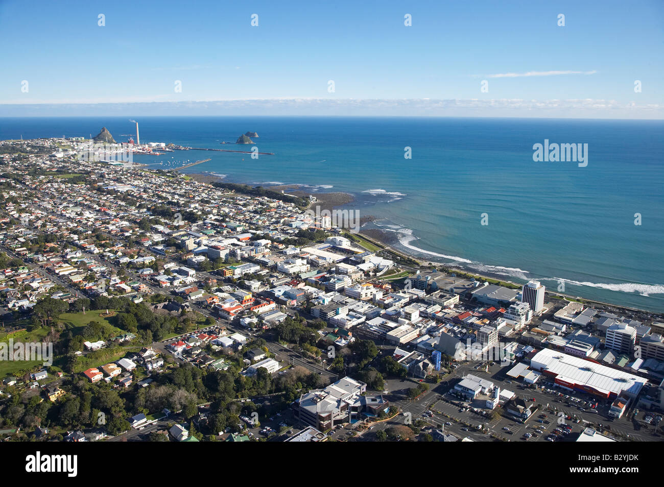 New Plymouth Taranaki North Island New Zealand aerial Stock Photo Alamy