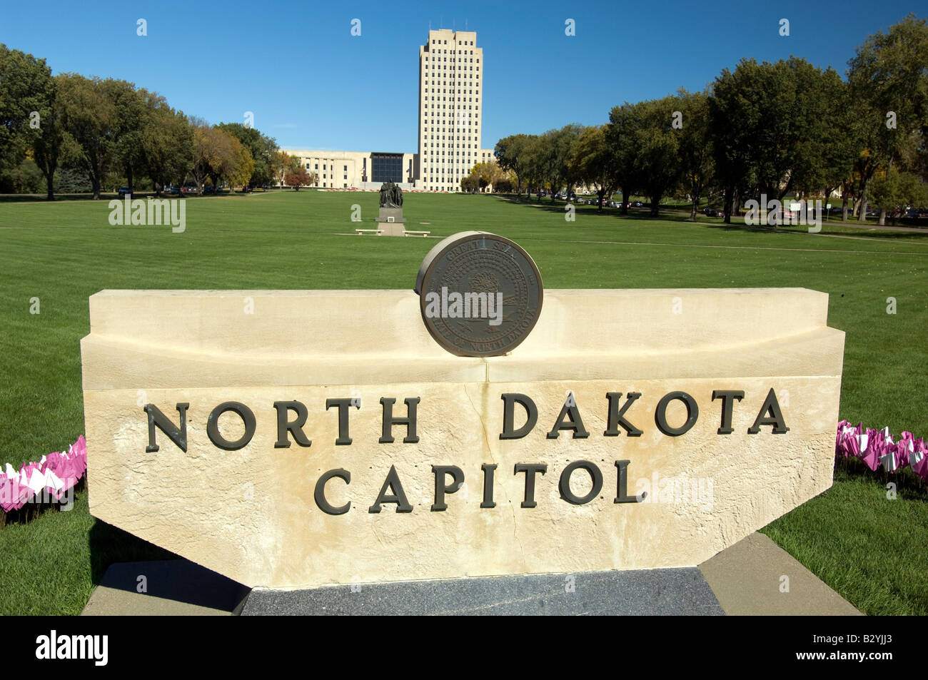 The North Dakota Capitol in Bismarck North Dakota popularly called The