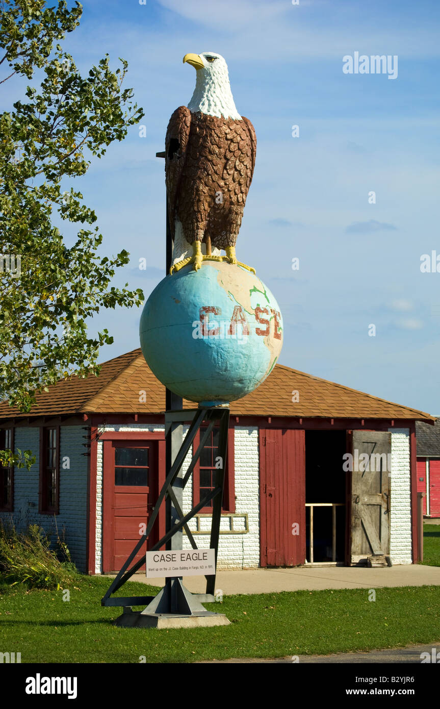 Old Abe the Case Eagle in Bonanzaville Historic Village in Fargo North Dakota Stock Photo