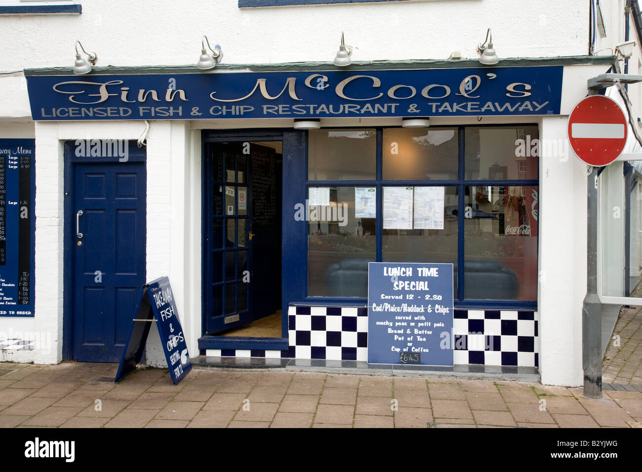Fish and Chip shop Teignmouth Devon Stock Photo Alamy