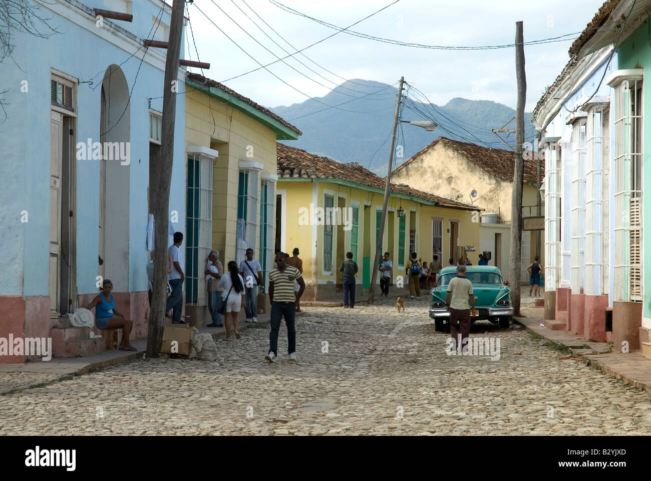 Streetlife in Trinidad, Cuba. Stock Photo