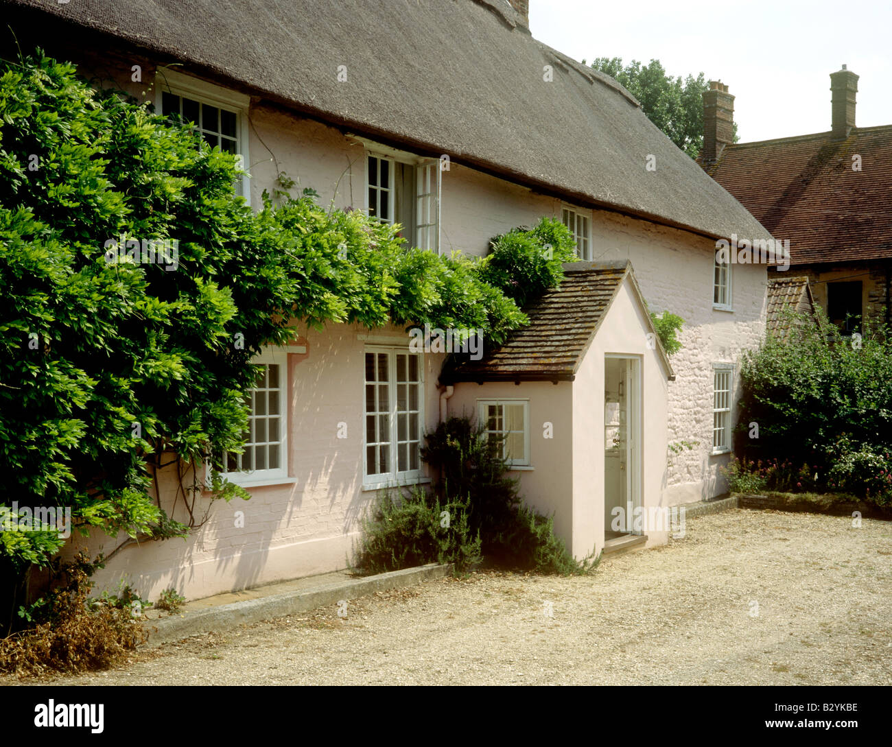 UK England Dorset Marnhull thatched cottage Stock Photo Alamy