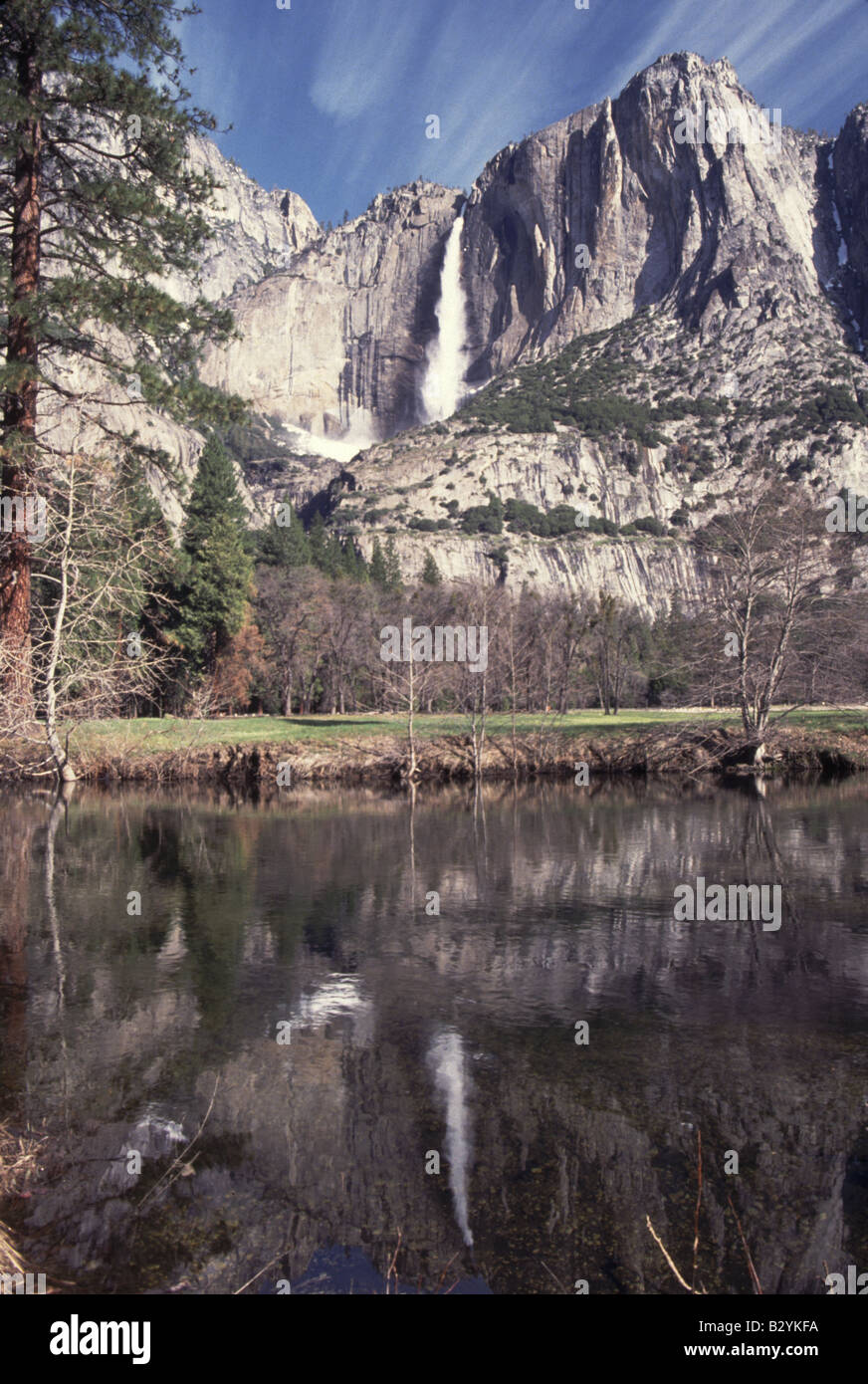 Bridal Viel Falls Yosemite National Park California High Sierra Mountains Stock Photo