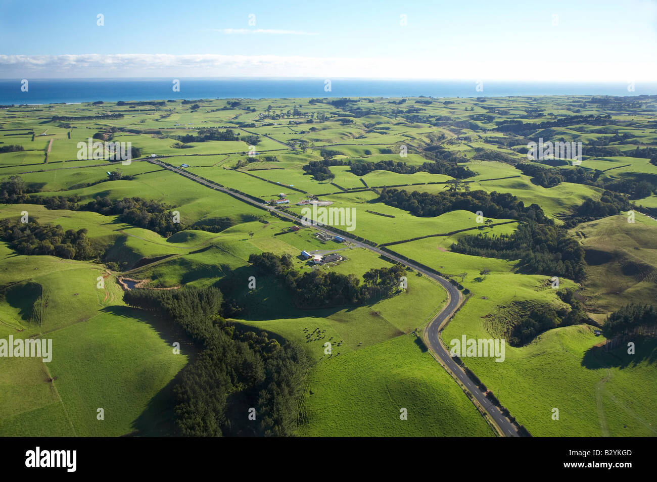 Farmland near Okato Taranaki North Island New Zealand aerial Stock Photo Alamy