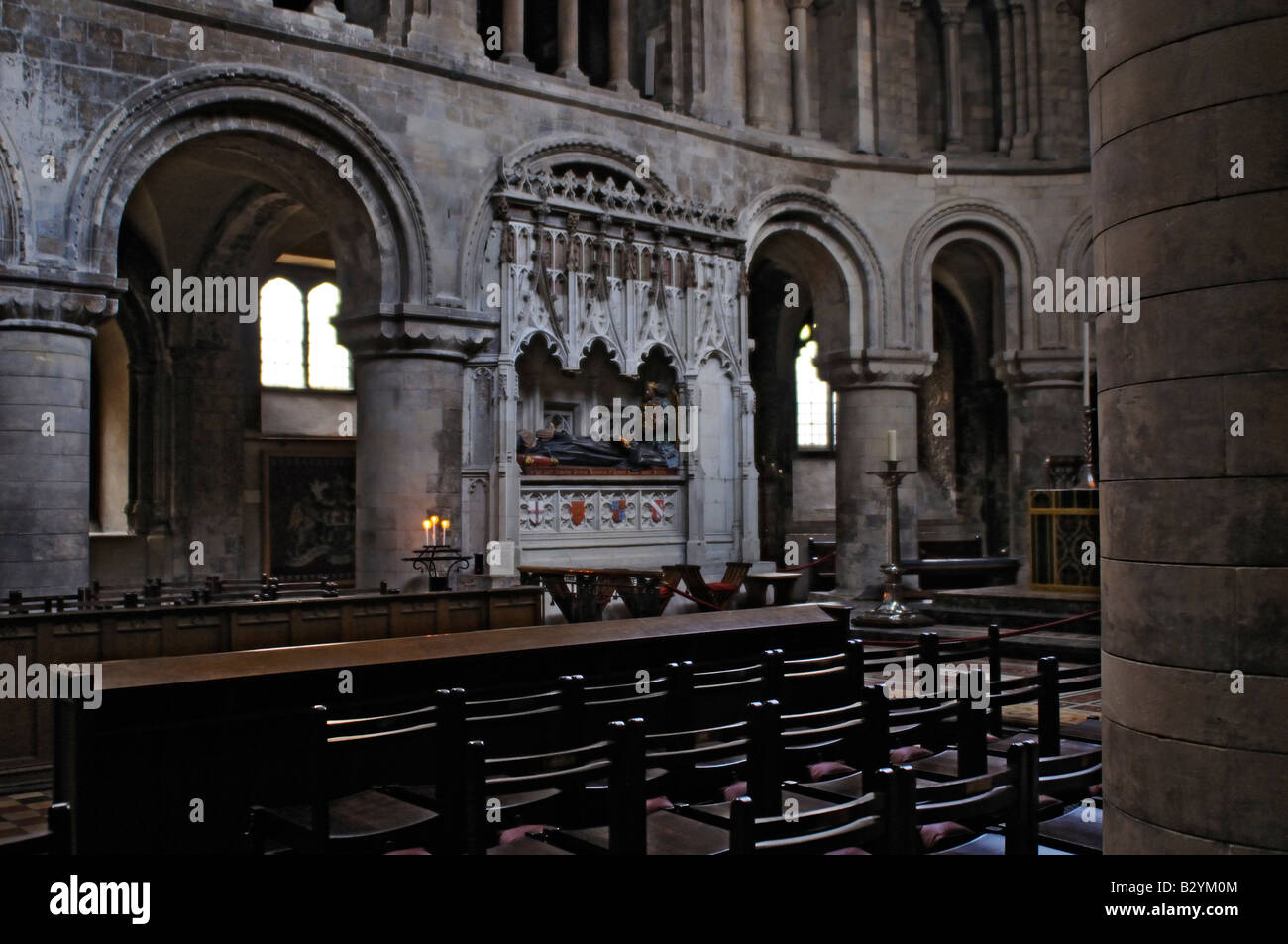 The Priory Church of Saint Bartholomew The Great with the Founder s Tomb of Prior Rahere London Stock Photo