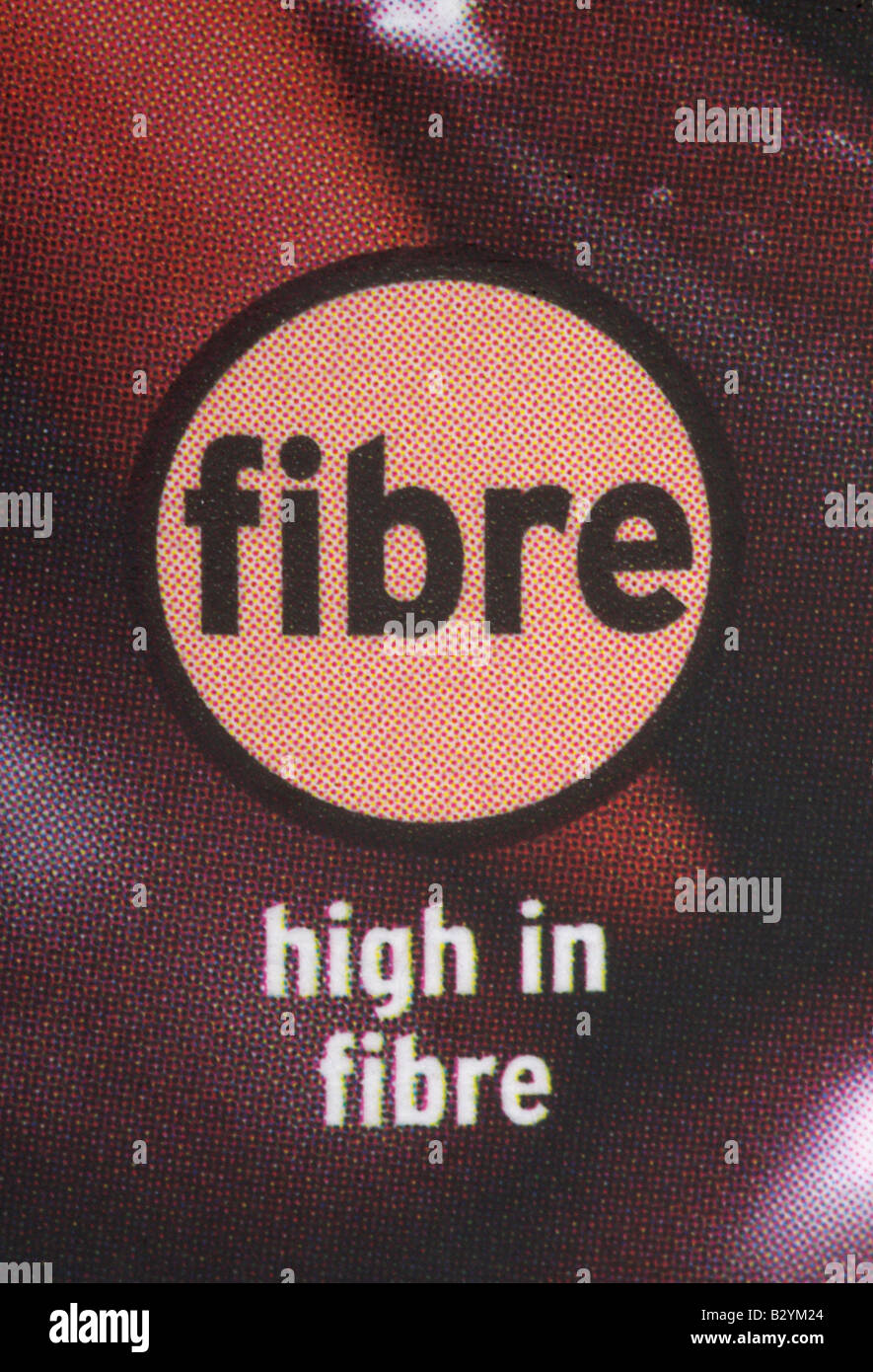 Food Label Stock Photo