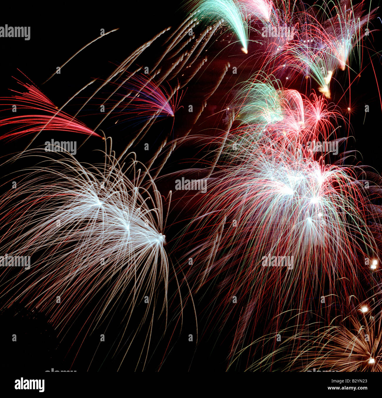 Firework display in Hyde park on the marrage of Prince Charles and Lady